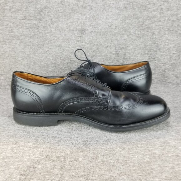 ✅Allen Edmonds Black Leather Wingtip Oxfords Brogue Dress Shoes Mens 13D Casuals - Picture 6 of 10
